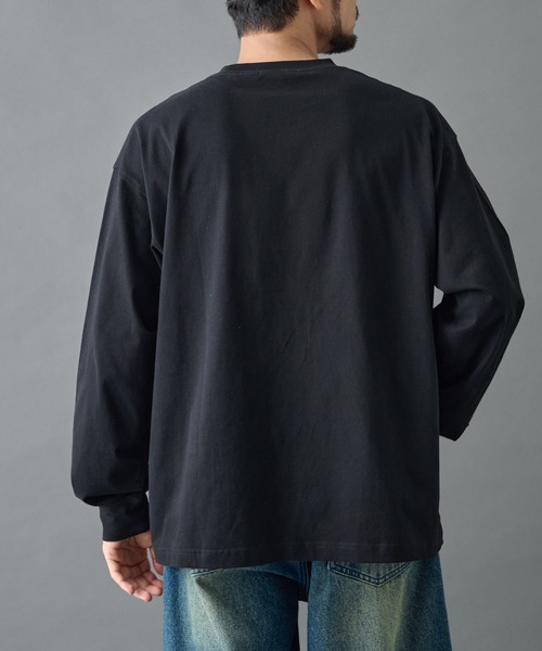 COLONY 2139(コロニートゥーワンスリーナイン)の「ピーチスキン刺繍ロングスリーブT(Tシャツ/カットソー・メンズ・ブラック/ホワイト・LARGE/MEDIUM)」の8枚目の写真