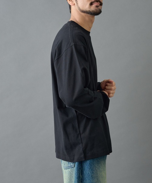 COLONY 2139(コロニートゥーワンスリーナイン)の「ピーチスキン刺繍ロングスリーブT(Tシャツ/カットソー・メンズ・ブラック/ホワイト・LARGE/MEDIUM)」の9枚目の写真