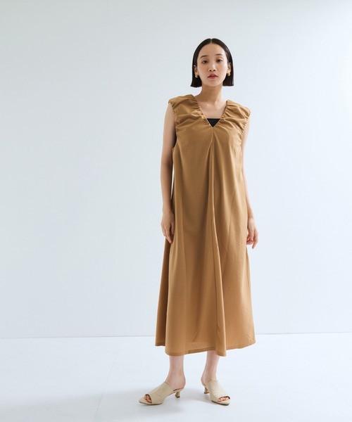 ketty（ケティ）の「カットジョーゼットダブルフェイスワンピース≪手洗い可能≫（ワンピース・レディース・ブラック/ネイビー/ブラウン・M）」の7枚目の写真