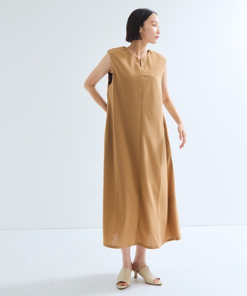 ketty（ケティ）の「カットジョーゼットダブルフェイスワンピース≪手洗い可能≫（ワンピース・レディース・ブラック/ネイビー/ブラウン・M）」の6枚目の写真