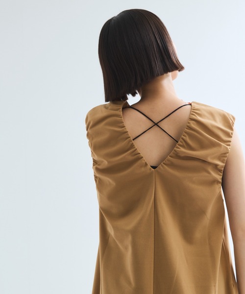 ketty（ケティ）の「カットジョーゼットダブルフェイスワンピース≪手洗い可能≫（ワンピース・レディース・ブラック/ネイビー/ブラウン・M）」の10枚目の写真