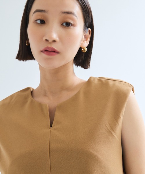 ketty（ケティ）の「カットジョーゼットダブルフェイスワンピース≪手洗い可能≫（ワンピース・レディース・ブラック/ネイビー/ブラウン・M）」の8枚目の写真