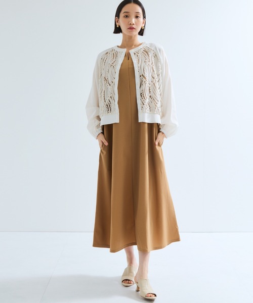 ketty（ケティ）の「カットジョーゼットダブルフェイスワンピース≪手洗い可能≫（ワンピース・レディース・ブラック/ネイビー/ブラウン・M）」の4枚目の写真