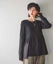 niko and... | ペプラムリブニットプルオーバー(ニット/セーター)