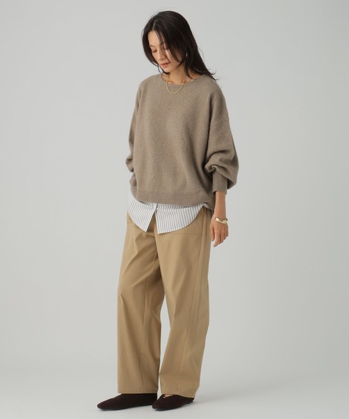 Elura（エルーラ）の「裾レイヤードアソートプルオーバー/593428（Tシャツ/カットソー・レディース・ホワイト/ブラック×ブルー/ブラック系その他・FREE）」の9枚目の写真