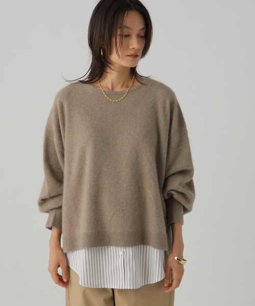 Elura（エルーラ）の「裾レイヤードアソートプルオーバー/593428（Tシャツ/カットソー・レディース・ホワイト/ブラック×ブルー/ブラック系その他・FREE）」の11枚目の写真