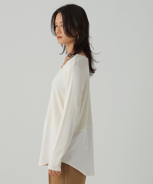 Elura（エルーラ）の「裾レイヤードアソートプルオーバー/593428（Tシャツ/カットソー・レディース・ホワイト/ブラック×ブルー/ブラック系その他・FREE）」の21枚目の写真