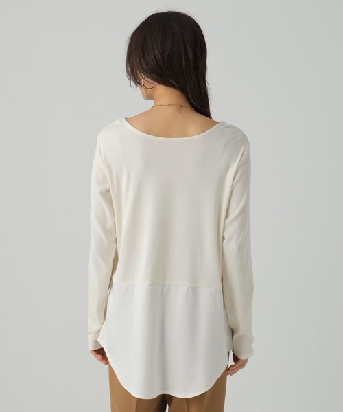 Elura（エルーラ）の「裾レイヤードアソートプルオーバー/593428（Tシャツ/カットソー・レディース・ホワイト/ブラック×ブルー/ブラック系その他・FREE）」の22枚目の写真