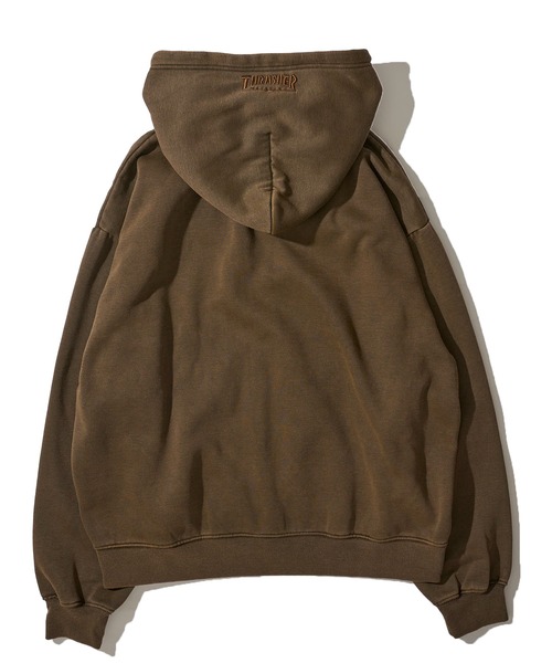 THRASHER / スラッシャー】裏起毛ワンポイント刺繍 ピグメント加工