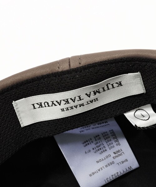 KIJIMA TAKAYUKI（キジマ　タカユキ）の「KIJIMA TAKAYUKI DEERSKIN TRUCKER CAP（キャップ・レディース・ブラック/ブラウン・FREE）」の3枚目の写真