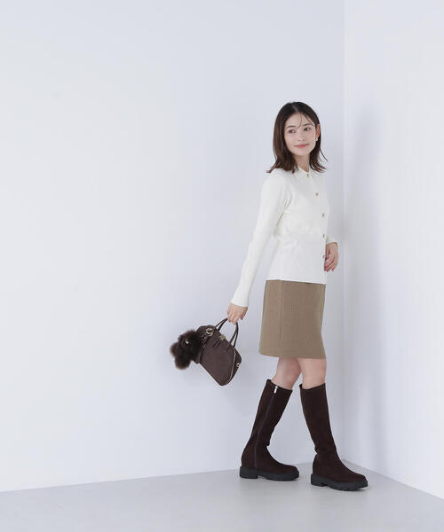 NATURAL BEAUTY BASIC(ナチュラルビューティーベーシック)の「◇ハトメボタンポロカラーニット(ニット/セーター・レディース・グリーン/チャコールグレー/オフホワイト・FREE)」の18枚目の写真