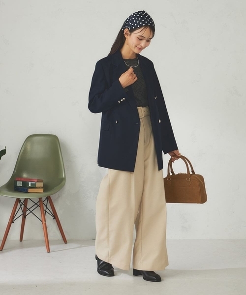 a.v.v(アーヴェヴェ)の「ベルテッドワイドパンツ(その他パンツ・レディース・ベージュ/ボルドー・36/38)」の16枚目の写真