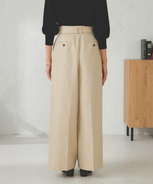 a.v.v(アーヴェヴェ)の「ベルテッドワイドパンツ(その他パンツ・レディース・ベージュ/ボルドー・36/38)」の19枚目の写真