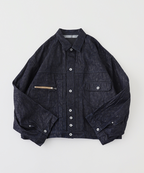 DAIRIKU(ダイリク)の「DAIRIKU / ダイリク "Inception" Rain Camo Denim Jack(デニムジャケット・メンズ・ブルー・MEDIUM/SMALL)」の1枚目の写真