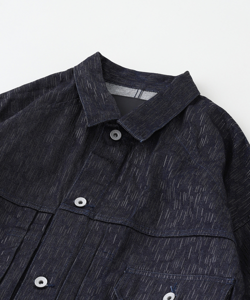 DAIRIKU(ダイリク)の「DAIRIKU / ダイリク "Inception" Rain Camo Denim Jack(デニムジャケット・メンズ・ブルー・MEDIUM/SMALL)」の3枚目の写真
