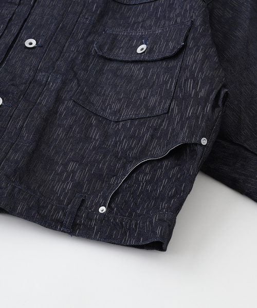 DAIRIKU(ダイリク)の「DAIRIKU / ダイリク "Inception" Rain Camo Denim Jack(デニムジャケット・メンズ・ブルー・MEDIUM/SMALL)」の5枚目の写真