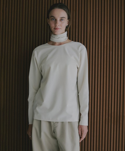 MANOF（マノフ）の「2WAY SCARF T BLOUSE（シャツ/ブラウス・レディース・チャコールグレー/アイボリー・S/M）」の18枚目の写真