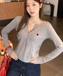 【Y2Kガーリー】ニットプルオーバー/長袖トップス