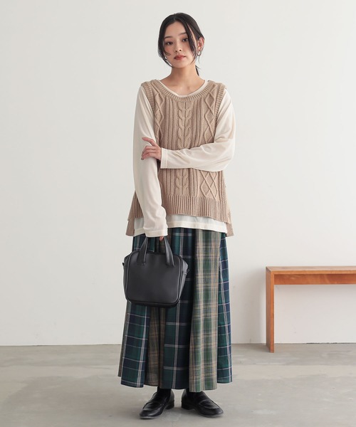 n'OrLABEL（ノアールレーベル）の「『シアーベロアカットソー』（Tシャツ/カットソー・レディース・ブラック/アイボリー/チャコール/ブラウン・2/1）」の15枚目の写真