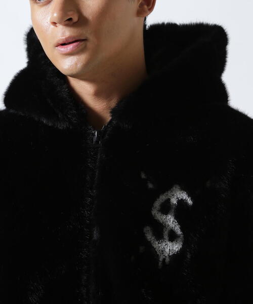 STUD MUFFIN（スタッドマフィン）の「STUD MUFFIN/スタッドマフィン/別注ECOファー フーディブルゾン（ブルゾン・メンズ・ブラック・2/3）」の5枚目の写真