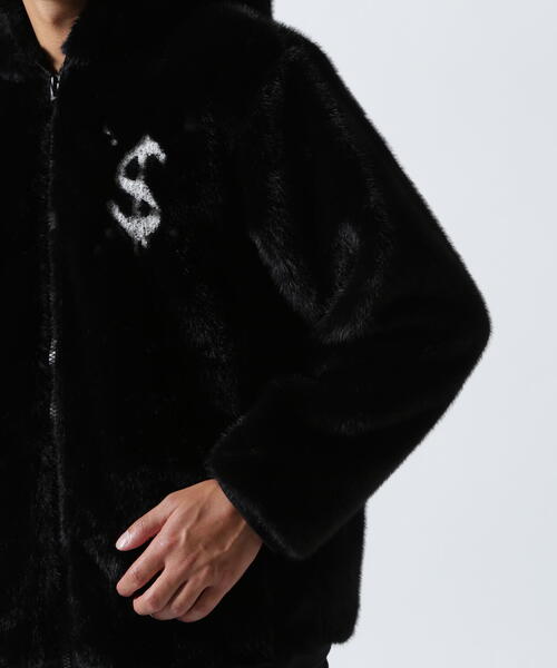 STUD MUFFIN（スタッドマフィン）の「STUD MUFFIN/スタッドマフィン/別注ECOファー フーディブルゾン（ブルゾン・メンズ・ブラック・2/3）」の6枚目の写真