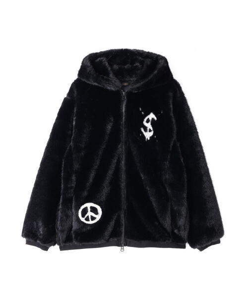 STUD MUFFIN（スタッドマフィン）の「STUD MUFFIN/スタッドマフィン/別注ECOファー フーディブルゾン（ブルゾン・メンズ・ブラック・2/3）」の11枚目の写真