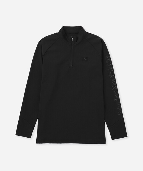 Saturdays Golf(サタデーズゴルフ)の「3D Tricot Half Zip LS Shirt(Tシャツ/カットソー・メンズ・ブラック/ベージュ・L/M/S/XL)」の2枚目の写真