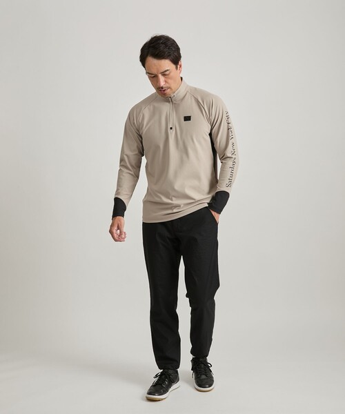 Saturdays Golf(サタデーズゴルフ)の「3D Tricot Half Zip LS Shirt(Tシャツ/カットソー・メンズ・ブラック/ベージュ・L/M/S/XL)」の9枚目の写真