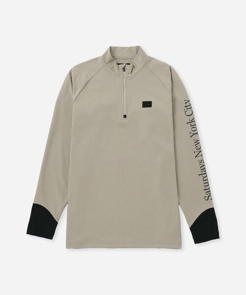 Saturdays Golf(サタデーズゴルフ)の「3D Tricot Half Zip LS Shirt(Tシャツ/カットソー・メンズ・ブラック/ベージュ・L/M/S/XL)」の18枚目の写真