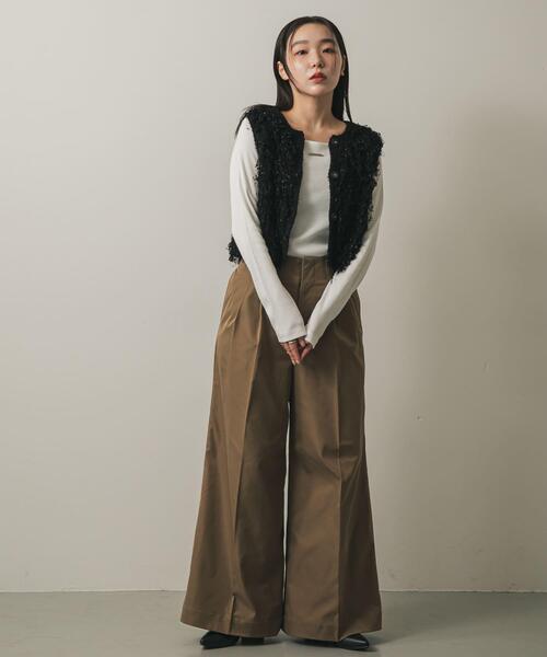 SENSE OF PLACE by URBAN RESEARCH（センスオブプレイスバイアーバンリサーチ）の「バギーチノパンツ（その他パンツ・レディース・ベージュ/ライトベージュ/ブラック・SMALL/MEDIUM）」の13枚目の写真