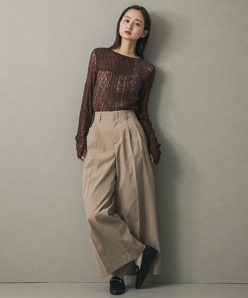 SENSE OF PLACE by URBAN RESEARCH（センスオブプレイスバイアーバンリサーチ）の「バギーチノパンツ（その他パンツ・レディース・ベージュ/ライトベージュ/ブラック・SMALL/MEDIUM）」の22枚目の写真