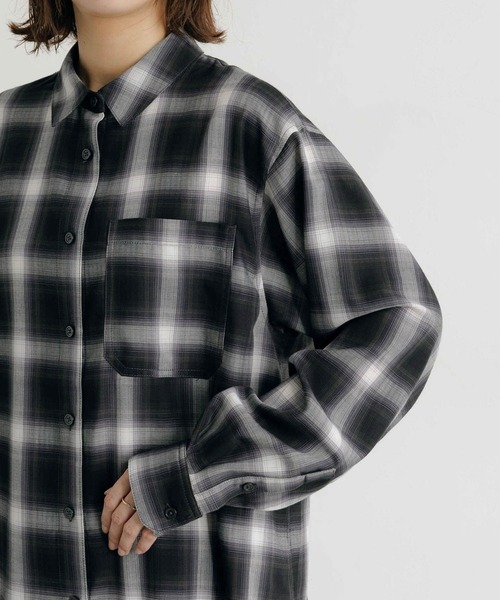 studio CLIP（スタディオクリップ）の「オンブレチェックオーバーサイズシャツ（シャツ/ブラウス・レディース・その他2/その他3/その他1/その他4/その他5・FREE）」の13枚目の写真
