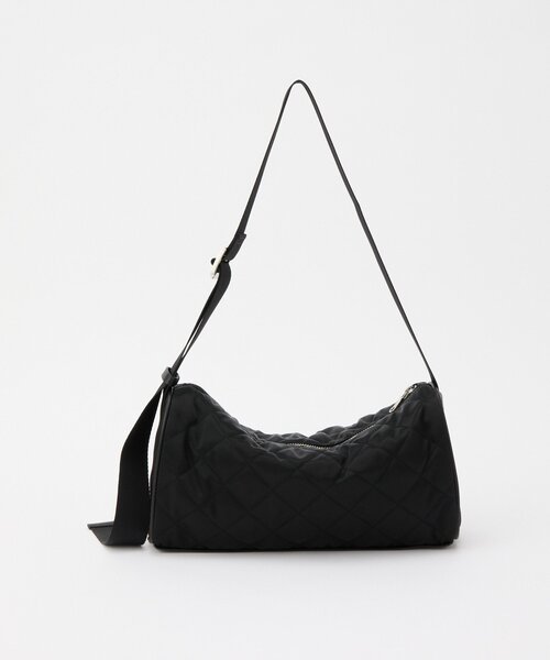 russet（ラシット）の「キルティングドラムミニショルダーバッグ（ショルダーバッグ・レディース・ブラック/チャコールグレー・FREE）」の5枚目の写真