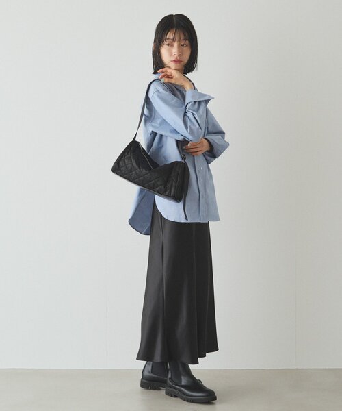 russet（ラシット）の「キルティングドラムミニショルダーバッグ（ショルダーバッグ・レディース・ブラック/チャコールグレー・FREE）」の15枚目の写真