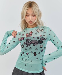 MARIA SAKURAI x atmos pink See-Through LS T-shirt / マリア サクライ アトモス ピンク シースルー LS T-シャツ 【SP】