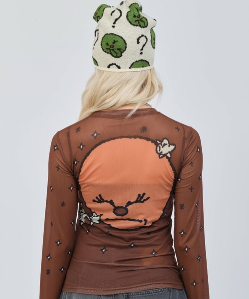 atmos pink（アトモスピンク）の「MARIA SAKURAI x atmos pink See-Through LS T-shirt / マリア サクライ アトモス ピンク シースルー LS T-シャツ 【SP】（Tシャツ/カットソー・レディース・ブラウン/ベージュ/サックスブルー・FREE）」の10枚目の写真