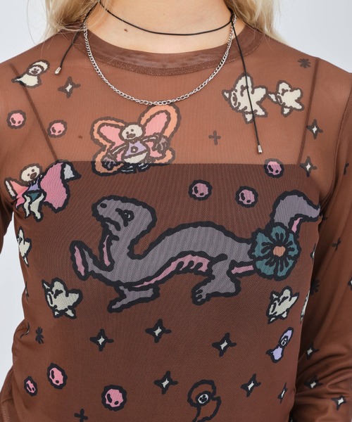 atmos pink（アトモスピンク）の「MARIA SAKURAI x atmos pink See-Through LS T-shirt / マリア サクライ アトモス ピンク シースルー LS T-シャツ 【SP】（Tシャツ/カットソー・レディース・ブラウン/ベージュ/サックスブルー・FREE）」の5枚目の写真