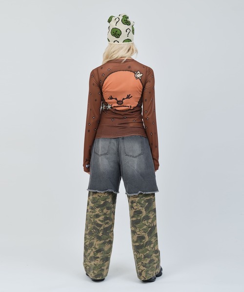 atmos pink（アトモスピンク）の「MARIA SAKURAI x atmos pink See-Through LS T-shirt / マリア サクライ アトモス ピンク シースルー LS T-シャツ 【SP】（Tシャツ/カットソー・レディース・ブラウン/ベージュ/サックスブルー・FREE）」の11枚目の写真