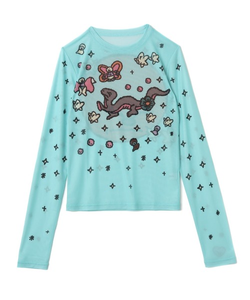 atmos pink（アトモスピンク）の「MARIA SAKURAI x atmos pink See-Through LS T-shirt / マリア サクライ アトモス ピンク シースルー LS T-シャツ 【SP】（Tシャツ/カットソー・レディース・ブラウン/ベージュ/サックスブルー・FREE）」の13枚目の写真