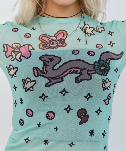 atmos pink（アトモスピンク）の「MARIA SAKURAI x atmos pink See-Through LS T-shirt / マリア サクライ アトモス ピンク シースルー LS T-シャツ 【SP】（Tシャツ/カットソー・レディース・ブラウン/ベージュ/サックスブルー・FREE）」の14枚目の写真