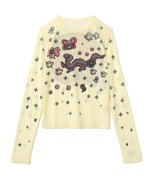 atmos pink（アトモスピンク）の「MARIA SAKURAI x atmos pink See-Through LS T-shirt / マリア サクライ アトモス ピンク シースルー LS T-シャツ 【SP】（Tシャツ/カットソー・レディース・ブラウン/ベージュ/サックスブルー・FREE）」の22枚目の写真