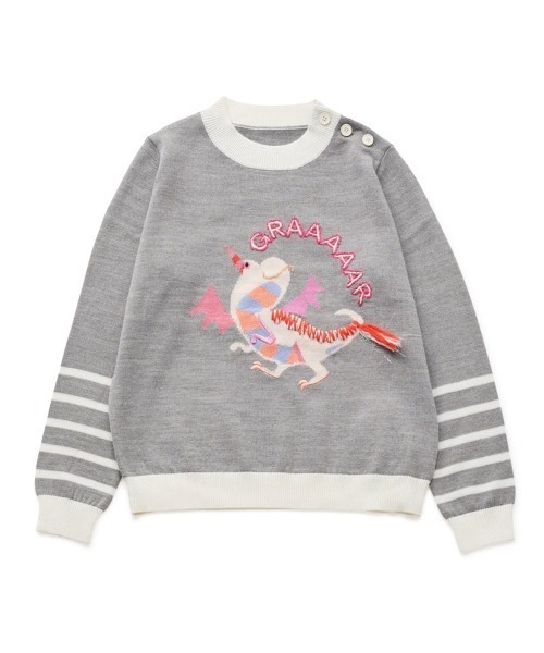 Chesty(チェスティー)の「ドラゴンニット Kids(ニット/セーター・キッズ・グレー/ネイビー・110/130)」の6枚目の写真