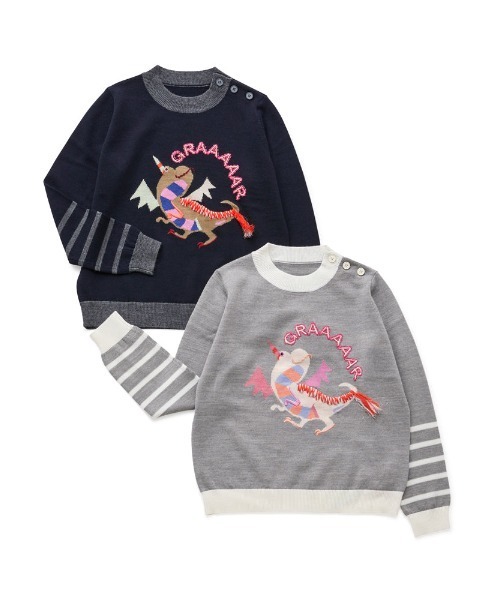 Chesty(チェスティー)の「ドラゴンニット Kids(ニット/セーター・キッズ・グレー/ネイビー・110/130)」の14枚目の写真