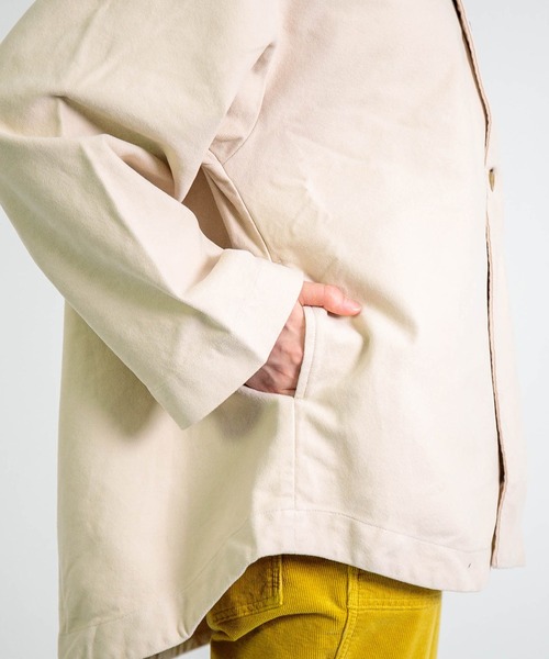 新品未使用　prit プリット　甘撚ドビースエード起毛 フードブルゾン　ベージュ prit（プリット） ブルゾン アウター 「 」 甘撚ドビースエード起毛