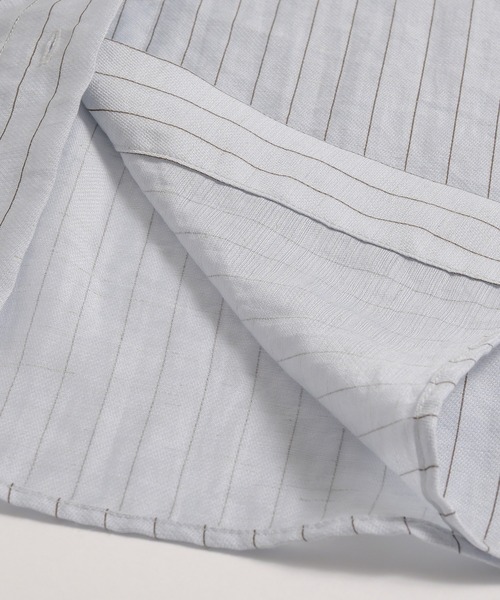 MUHET（ミュエータ）の「sheer stripe oversized shirt / シアーストライプオーバーシャツ（シャツ/ブラウス・レディース・ライトブルー/ベージュ・FREE）」の20枚目の写真