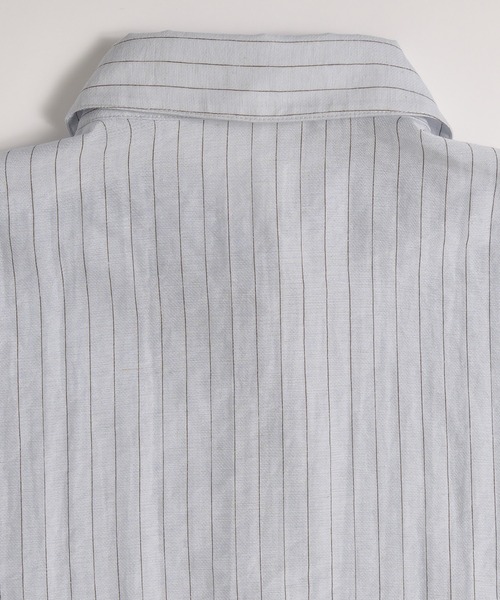 MUHET（ミュエータ）の「sheer stripe oversized shirt / シアーストライプオーバーシャツ（シャツ/ブラウス・レディース・ライトブルー/ベージュ・FREE）」の11枚目の写真