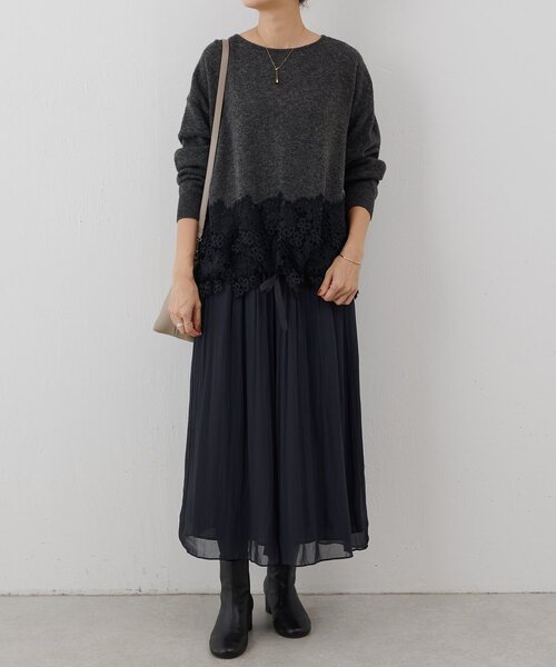 ビアズリーレースニット 裾レースニット（ニット/セーター）｜BEARDSLEY（ビアズリー）の