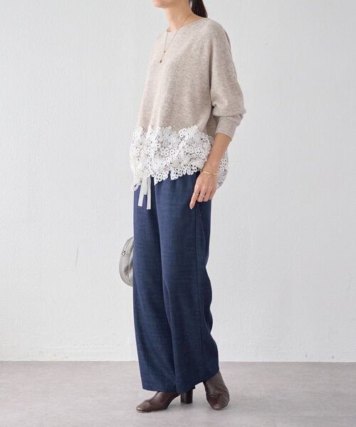 裾レースニット（ニット/セーター）｜BEARDSLEY（ビアズリー）の