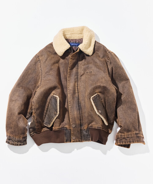 セール】NAUTICA/ノーティカ 衿ボア ムートン ブリーチ フライト