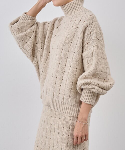 BEARDSLEY(ビアズリー)の「バスケットニットプルオーバー(ニット/セーター・レディース・ベージュ・FREE)」の7枚目の写真